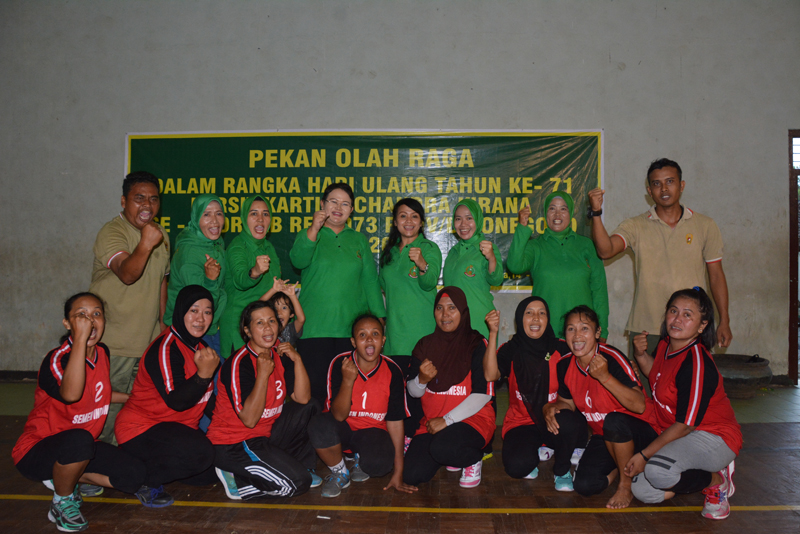 Lomba Volly dan Tenis Meja Untuk Meriahkan HUT Persit
